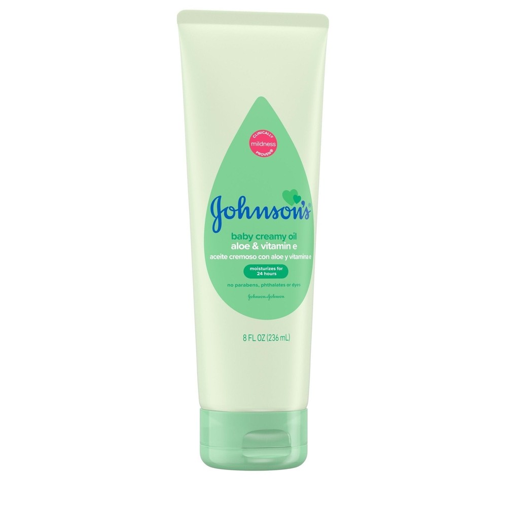 Johnson's Moisturizing Body Lotion Creamy Oil with Aloe & Vitamin E 8oz 6-Pack