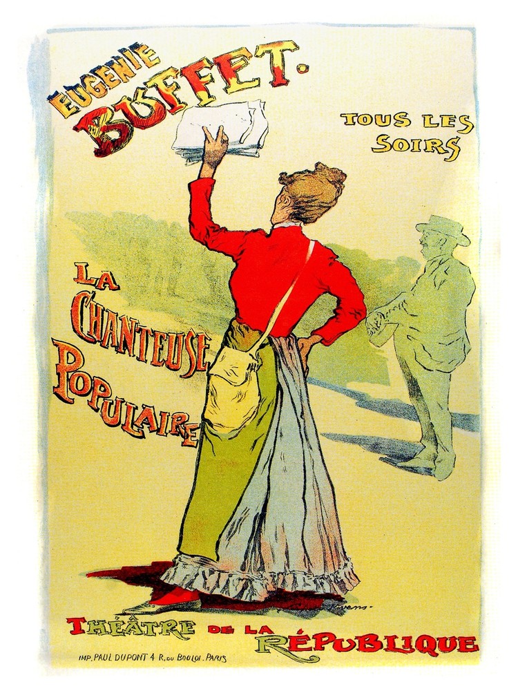La Chanteuse Populaire wall Decoration Poster. Graphic Interior Art design. 3226