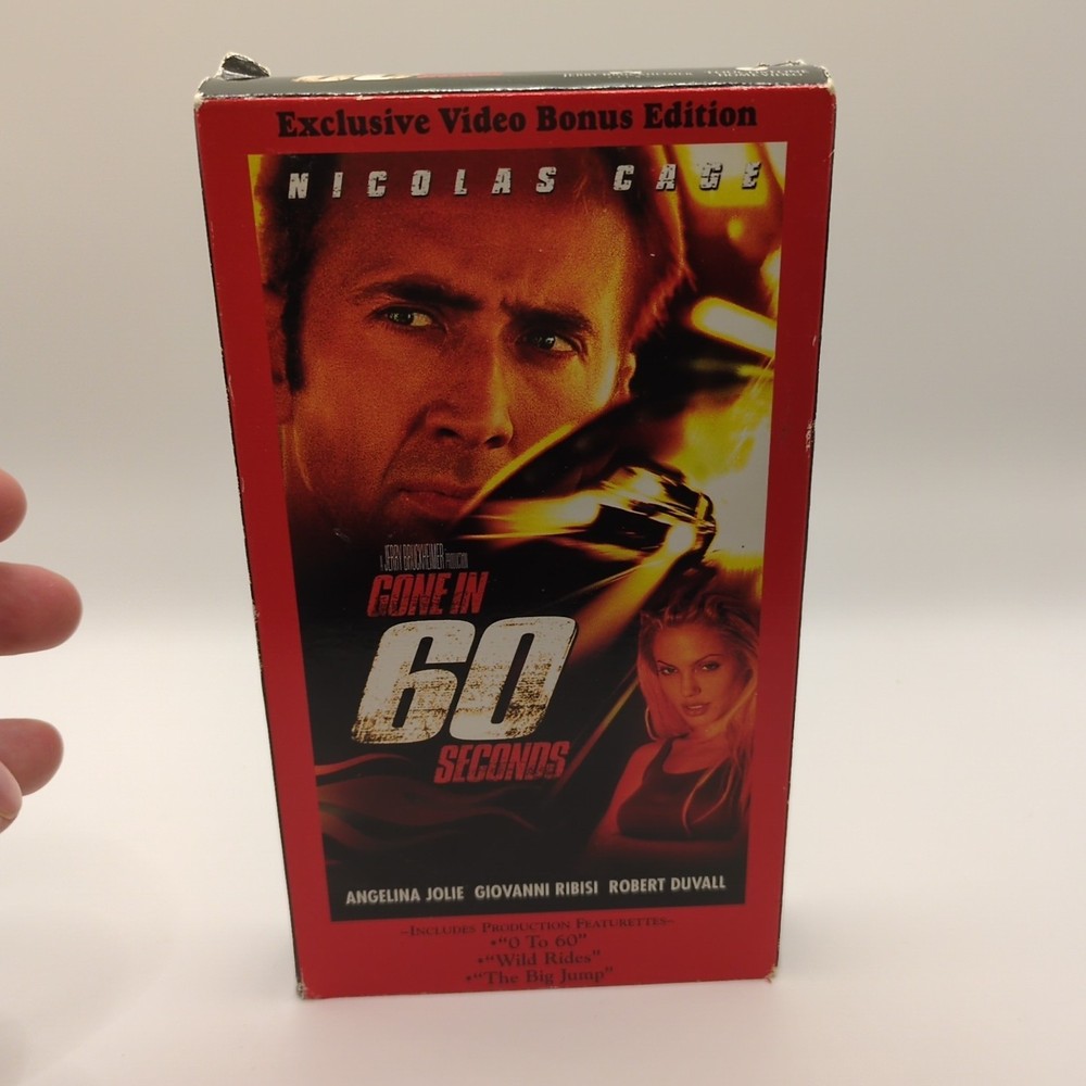 Gone In 60 Seconds VHS 1999 Video Tape Bonus Edition Nick Cage