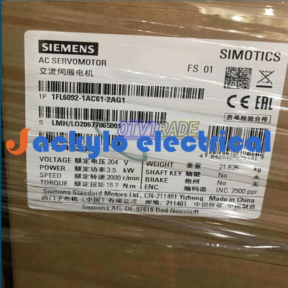 1PC SIEMENS Servo Motor 1FL6092-1AC61-2AG1 NEW
