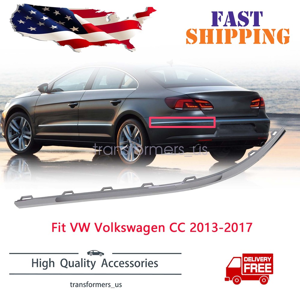 Fit VW Volkswagen CC 2013-2017 Chrome Rear LH Driver Bumper Molding