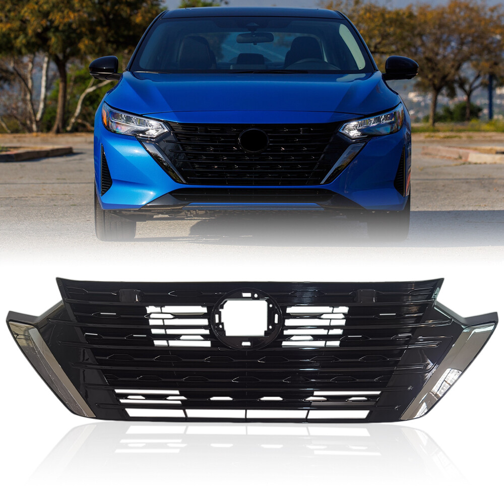 Front Bumper Upper Grille Plastic For Nissan Sentra S SV 2024-2025 62310-6LY0A