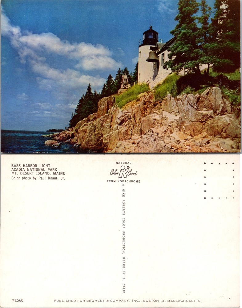Bass Harbor Light Acadia National Park Maine Postcard-image