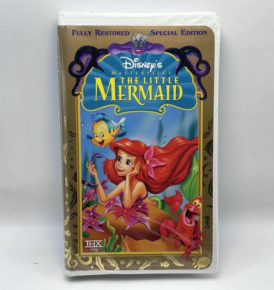 The Little Mermaid VHS Disney Video Tape Masterpiece VTG Clamshell Nearly New!