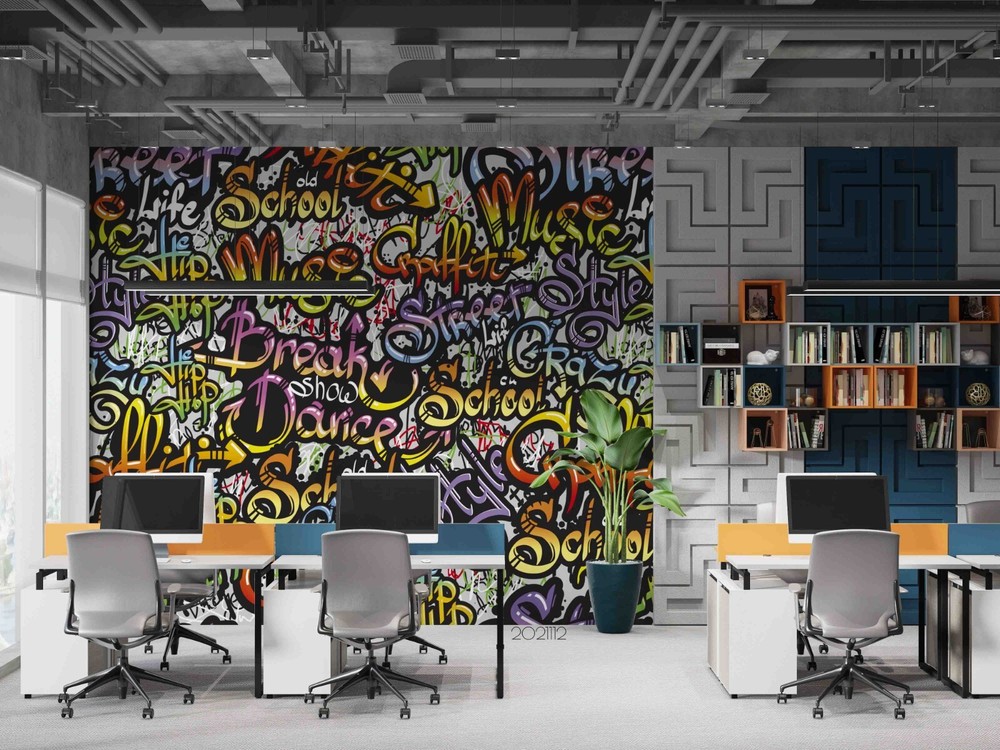 3D Abstract Artistic Graffiti Wall Murals Wallpaper Murals Wall Sticker-image