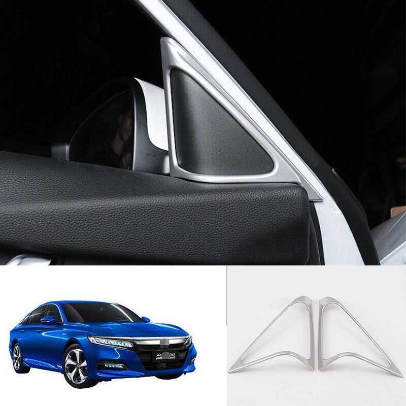 For Honda Accord 10Th 2018-2022 Matte Silver A-Pillar Speaker Cover Frame Steel