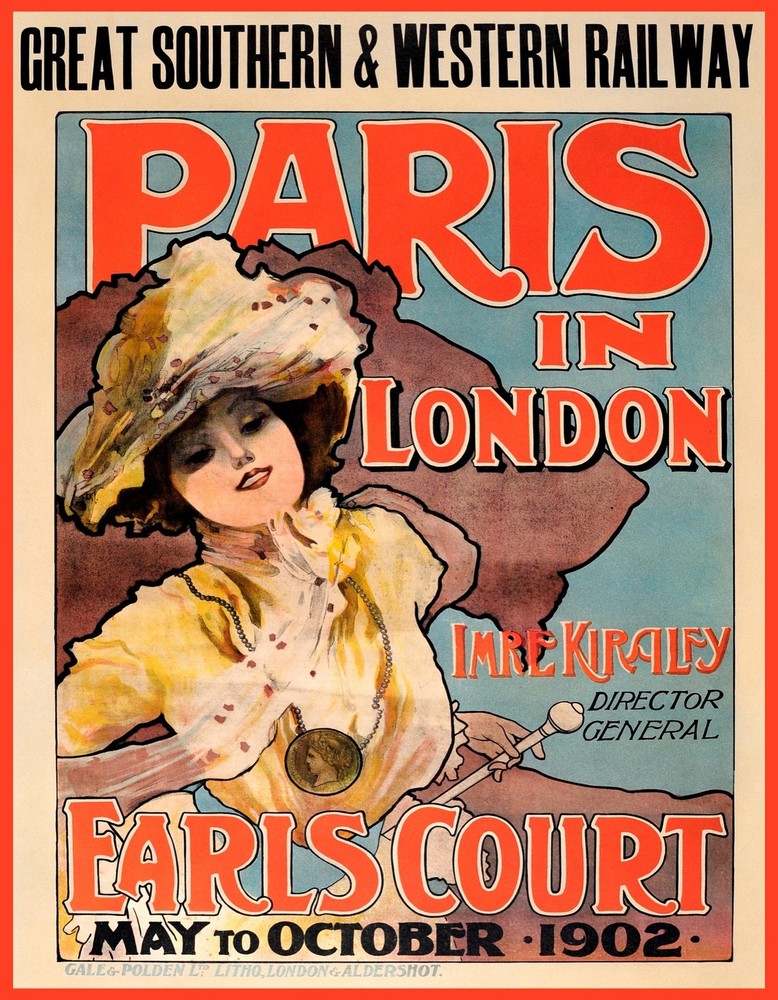 Decoration Poster.Home room art.Interior design.Paris in London.Nouveau.7227