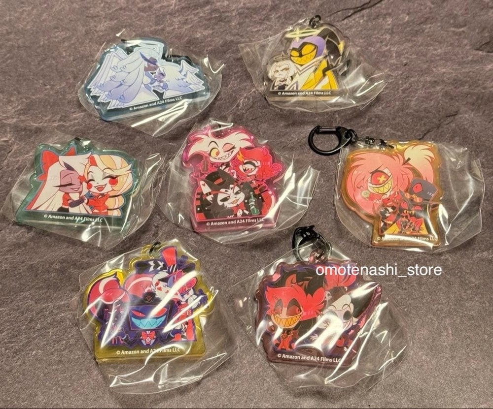 Hazbin Hotel Acrylic Keychain Complete Set of 7 Gacha 2026
