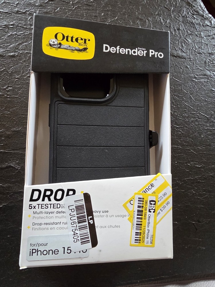 OtterBox iPhone 15 Pro Defender Pro Series Case - Black