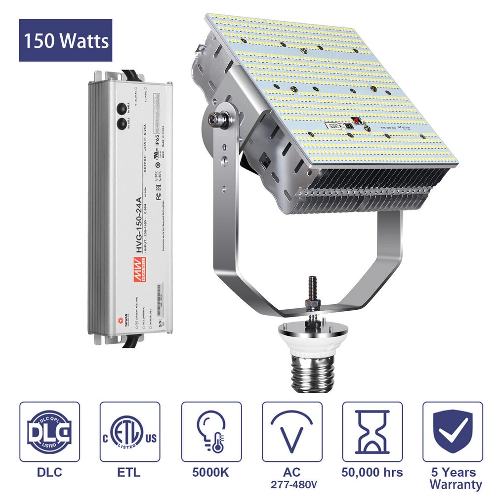 150W LED Retrofit Kit Replaces 600W HID Shoebox for Parking Lot Street Light 480V