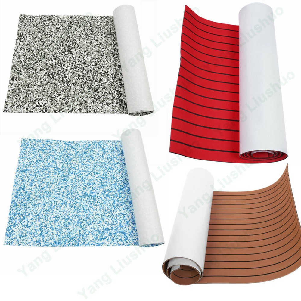 EVA Foam Faux Teak MarineBoat Decking Mat Anti Skid Mat Self Adhesive Carpet Pad