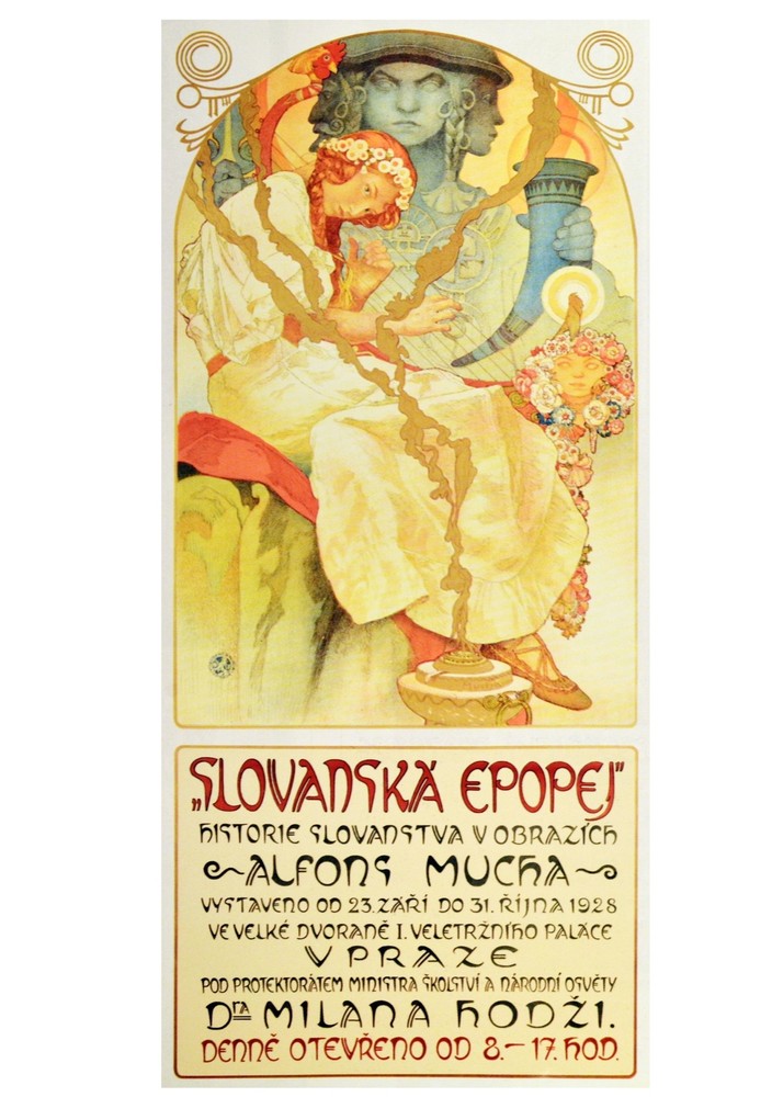 Decor Poster.Interior design Art Nouveau.Mucha French Nymph.6226