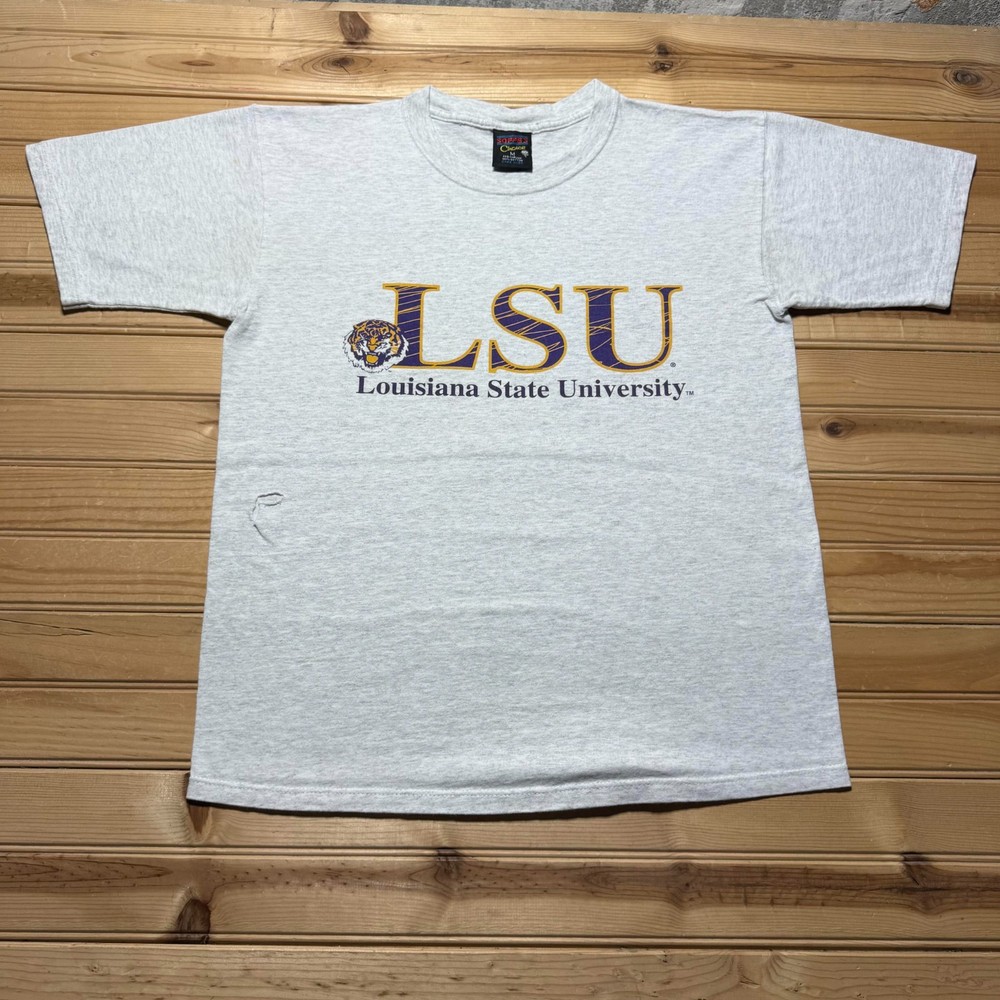 Vintage 90s LSU Louisiana State University Tigers College Graphic T-Shirt Medium