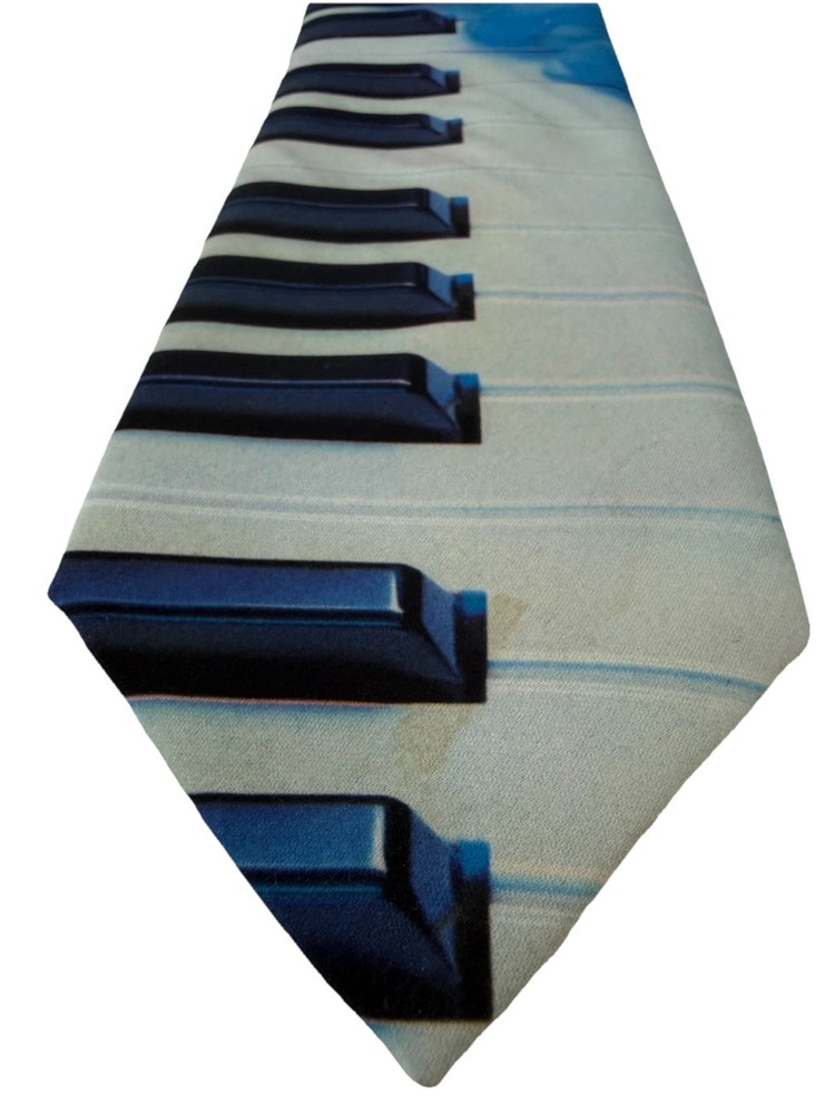 Piano Tie 90s Vintage 1992 Ralph Marlin Piano Keyboard Neck Tie Music Novelty