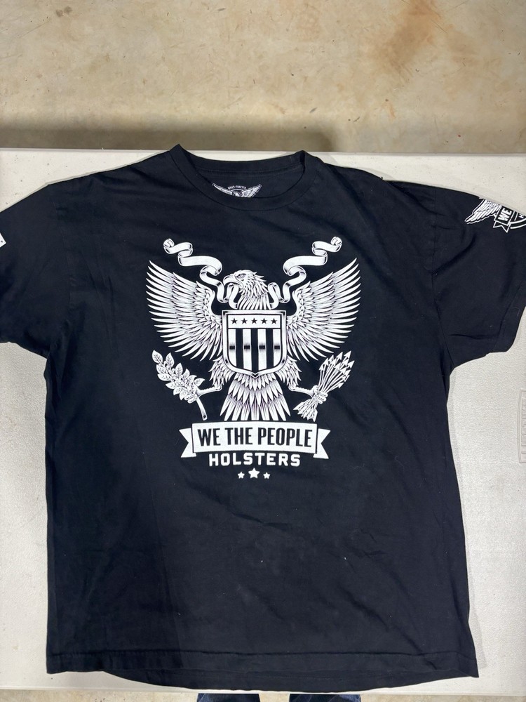We The People Holsters Black Patriotic Eagle Flag Men's XL Graphic T-Shirt