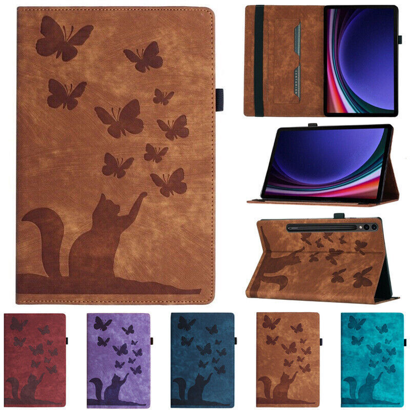 Butterfly Cat Leather Tablet Case For Samsung Galaxy Tab A9 8.7