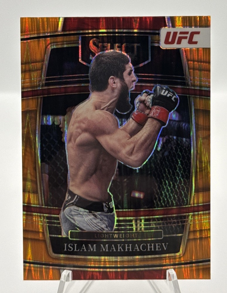 2022 Panini Select UFC - Concourse Islam Makhachev #29 Orange Flash Prizm