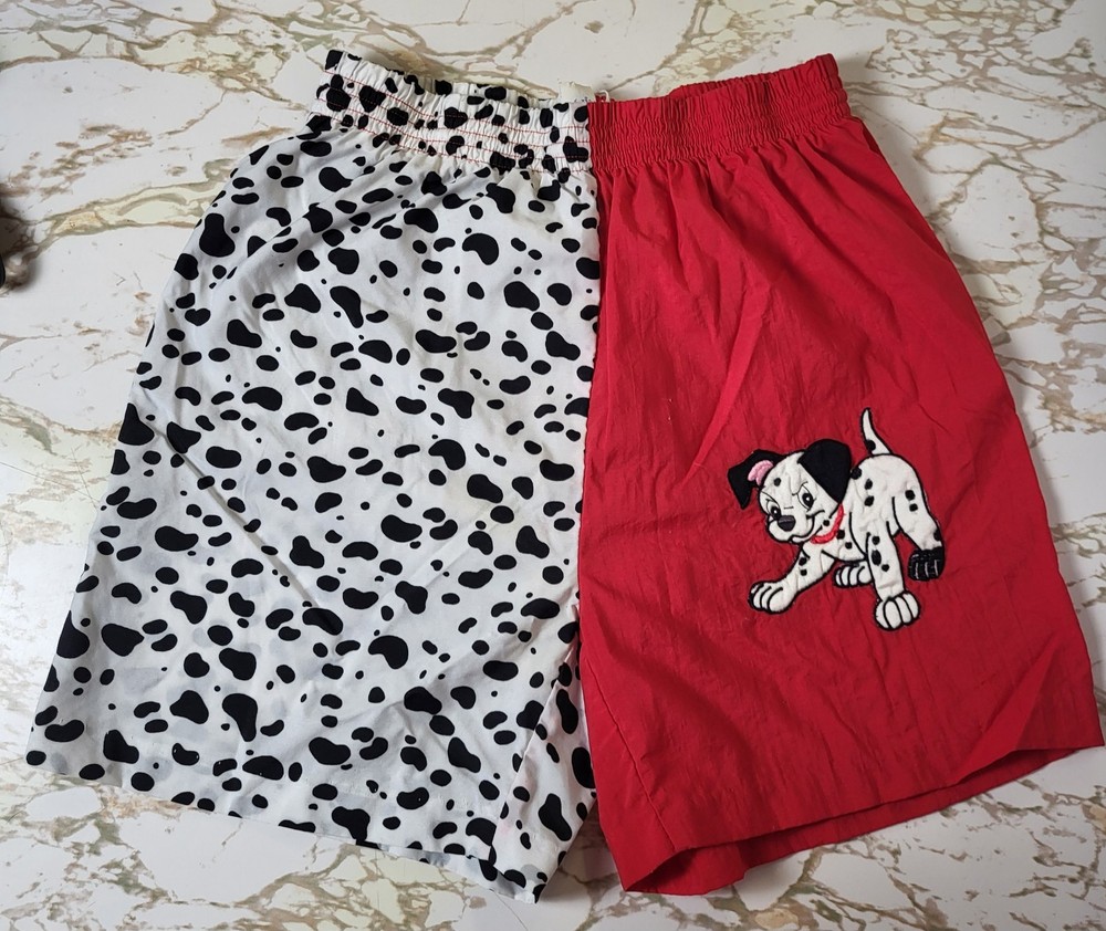 Vintage Disney Parks 101 Dalmatians Swim Trunks Shorts Embroidered Size20 Retro