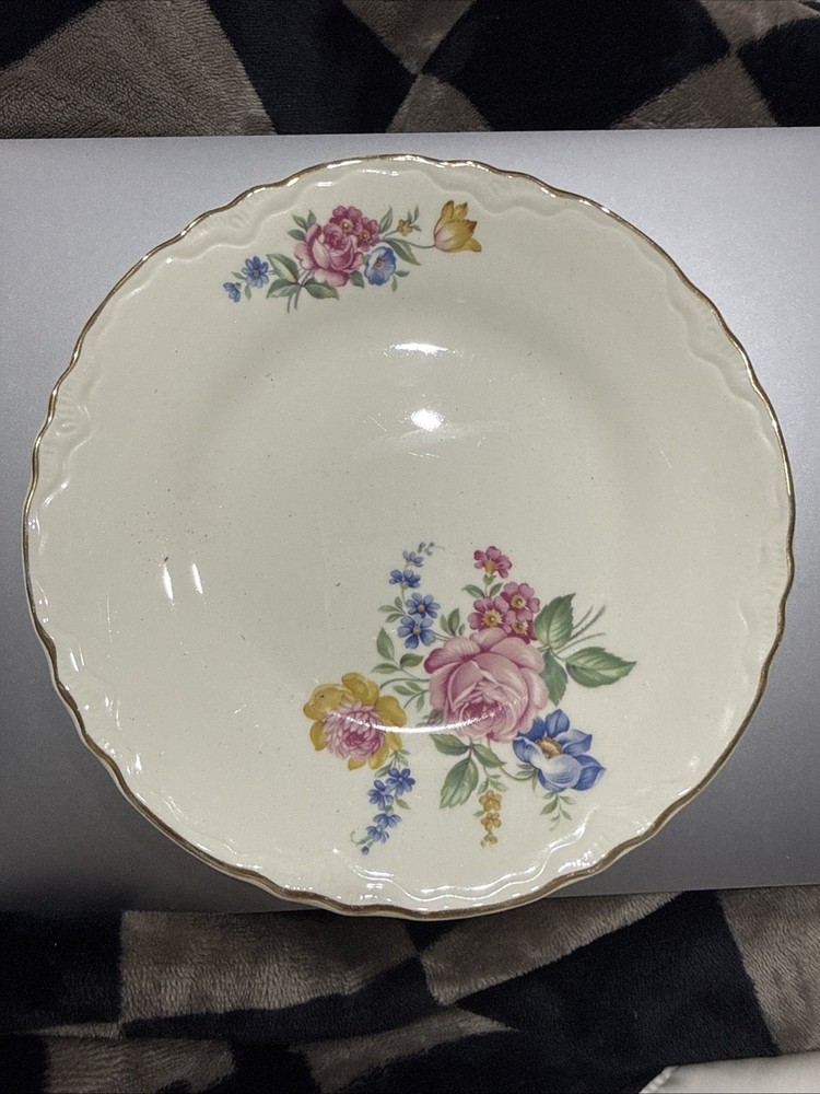 Vintage Scio USA HAZEL Porcelain Scalloped Embossed Floral Dinnerware CHOICE