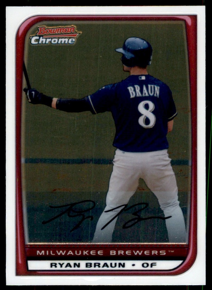 2008 Bowman Chrome Ryan Braun Milwaukee Brewers #1
