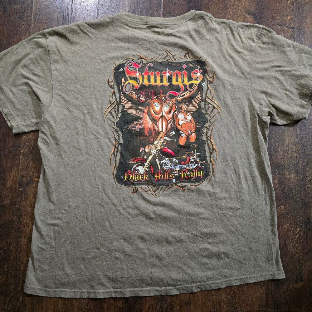 Delta Sturgis Black Hills Rally Graphic Tee Biker Motorcycle T-Shirt 2xl