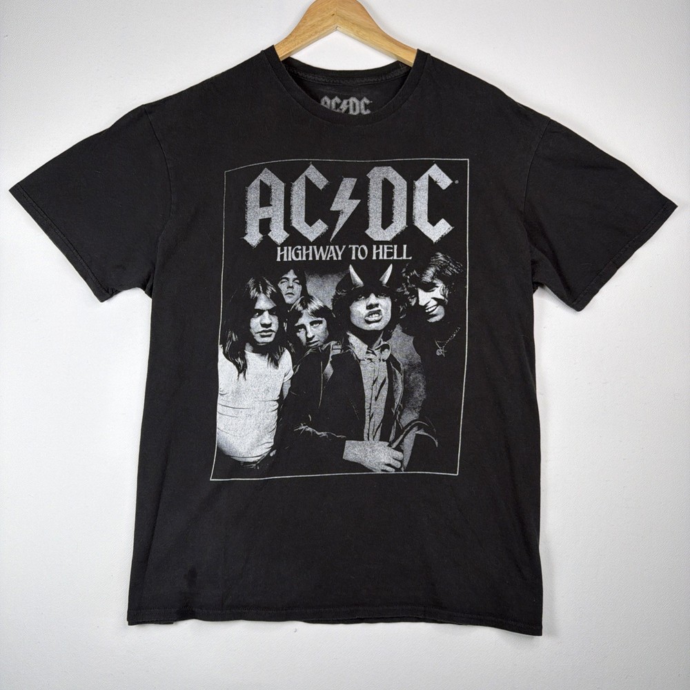AC/DC Highway To Hell Black Size XL T-Shirt Metal Band Music Rock