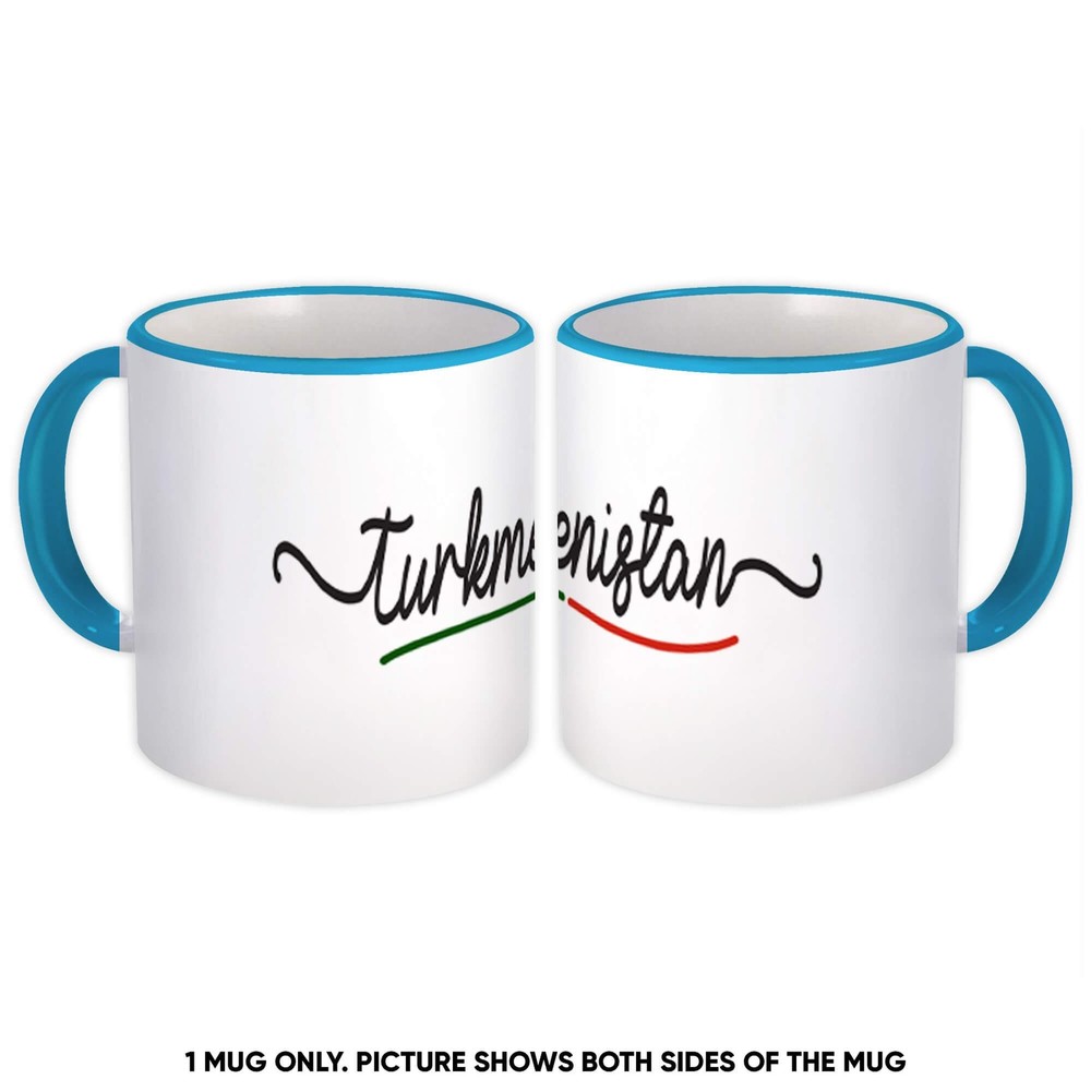 Gift Mug : Turkmenistan Flag Colors Turkmen Travel Expat Country Minimalist