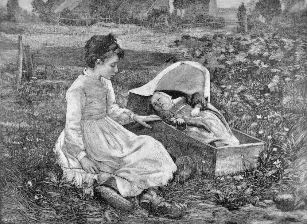 Country scene nature. Children Decorative Poster. Home Graphic Art Design 3827