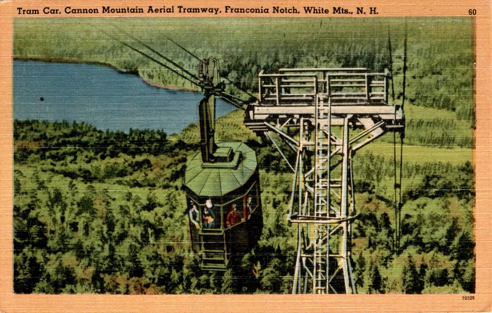 Cannon Mountain Aerial Tramway, Franconia Notch, White Mountains, N. Postcard