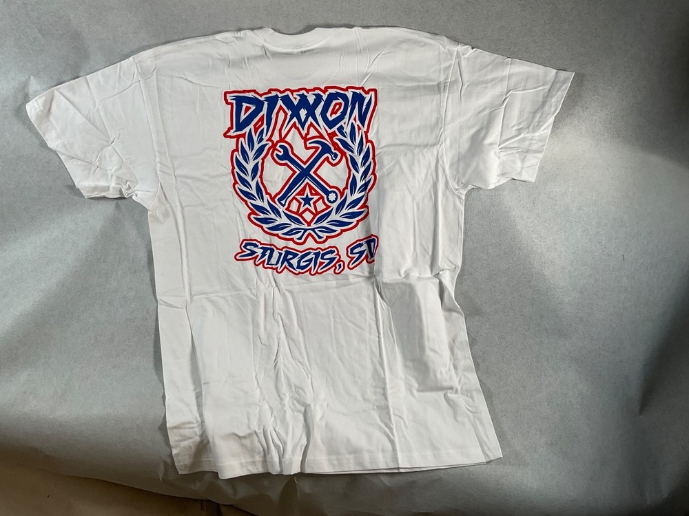 Dixxon Flannel Company Sturgis USA Sketchy Crest 2XL Men’s White Tee  16-E