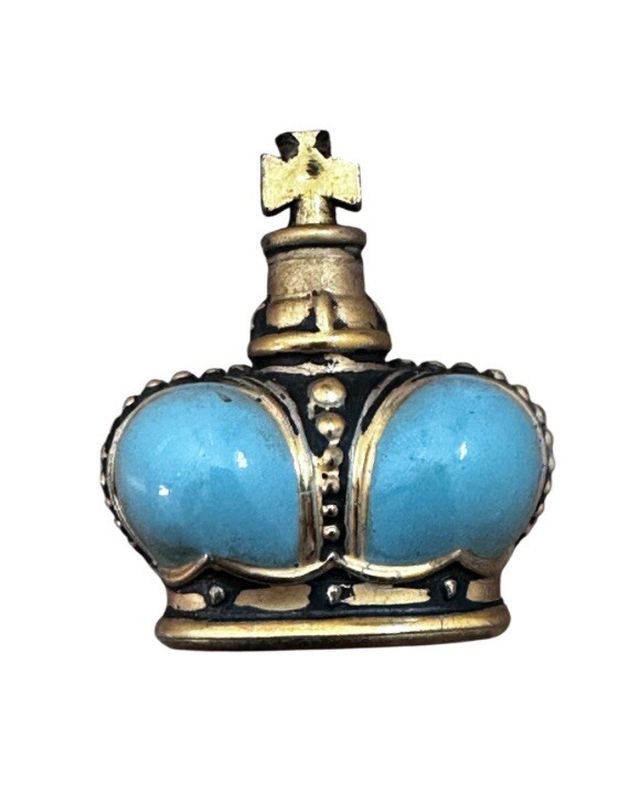 Vintage Prince Matchabelli | empty Perfume Bottle | Blue/Gold