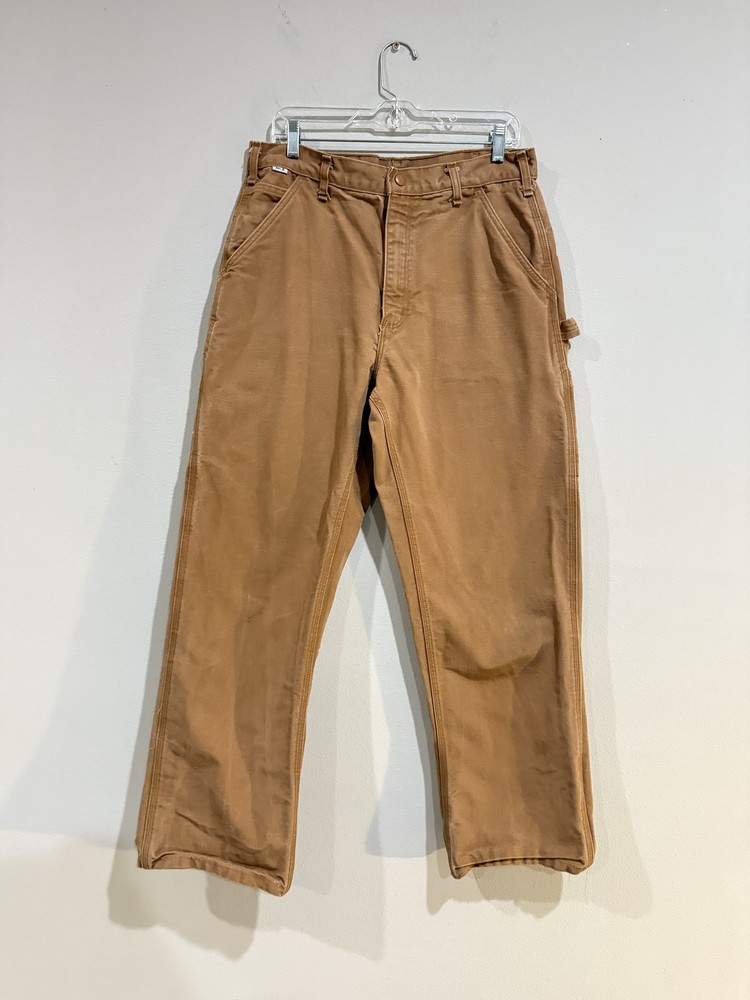 Carhartt FR Flame Resistant Work Pants Mens 34x34 Brown HRC2 USA Made Utility