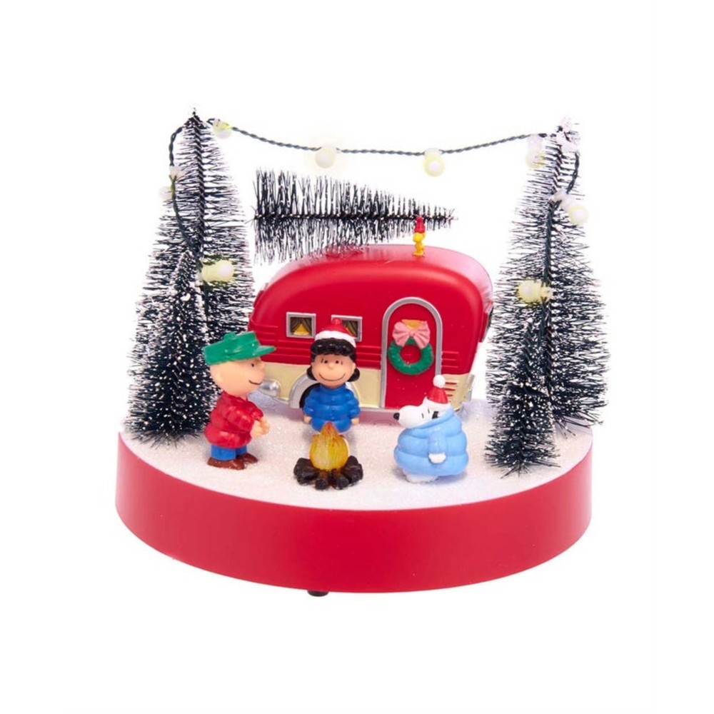 Kurt Adler Peanuts Battery-Operated LED Musical Camper Table Piece, 7