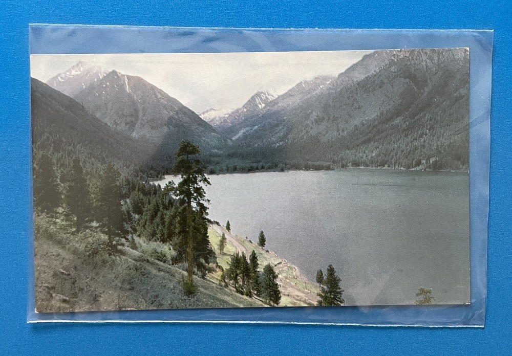 Postcard Wallowa Mountains and Lake Oregon Union oil Company