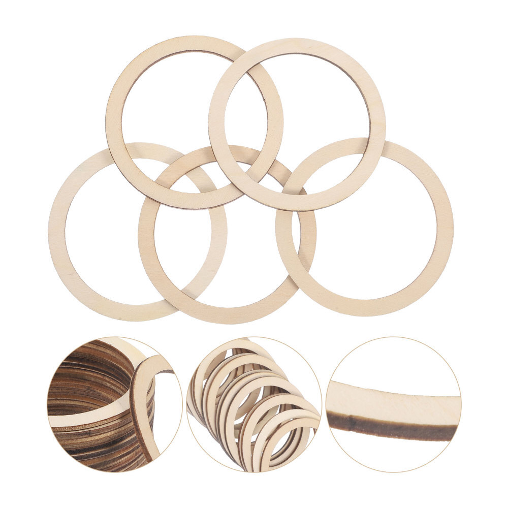 20 Pcs Circle Mirror Round Hanging Rings Jewelry Accessories