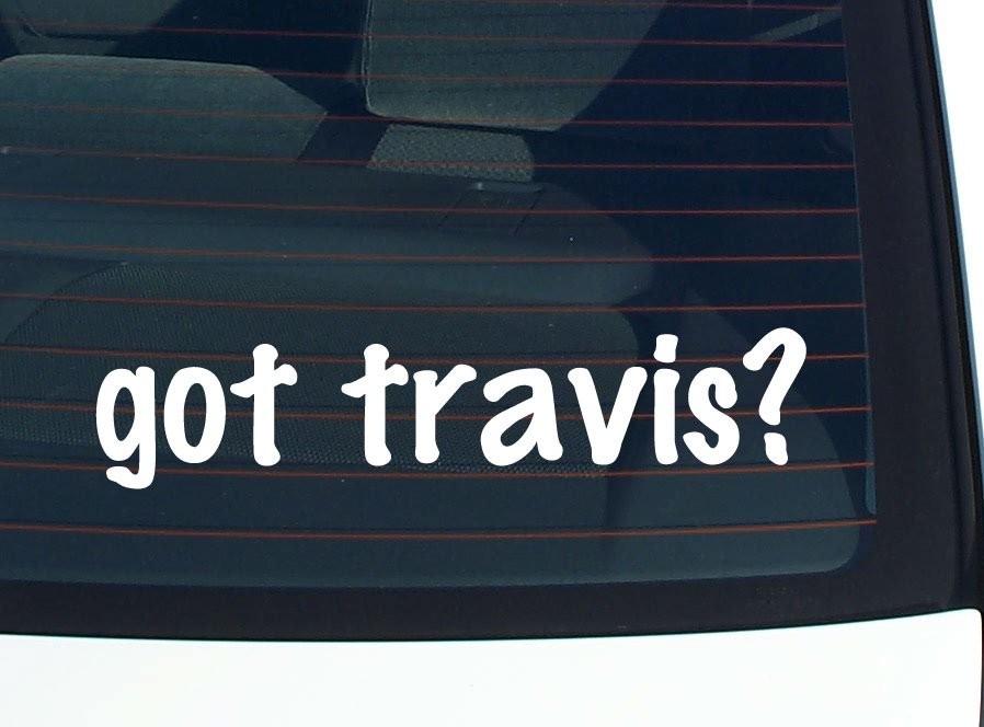 Travis Family Name Car Decal Bumper Sticker Vinyl Window Pride