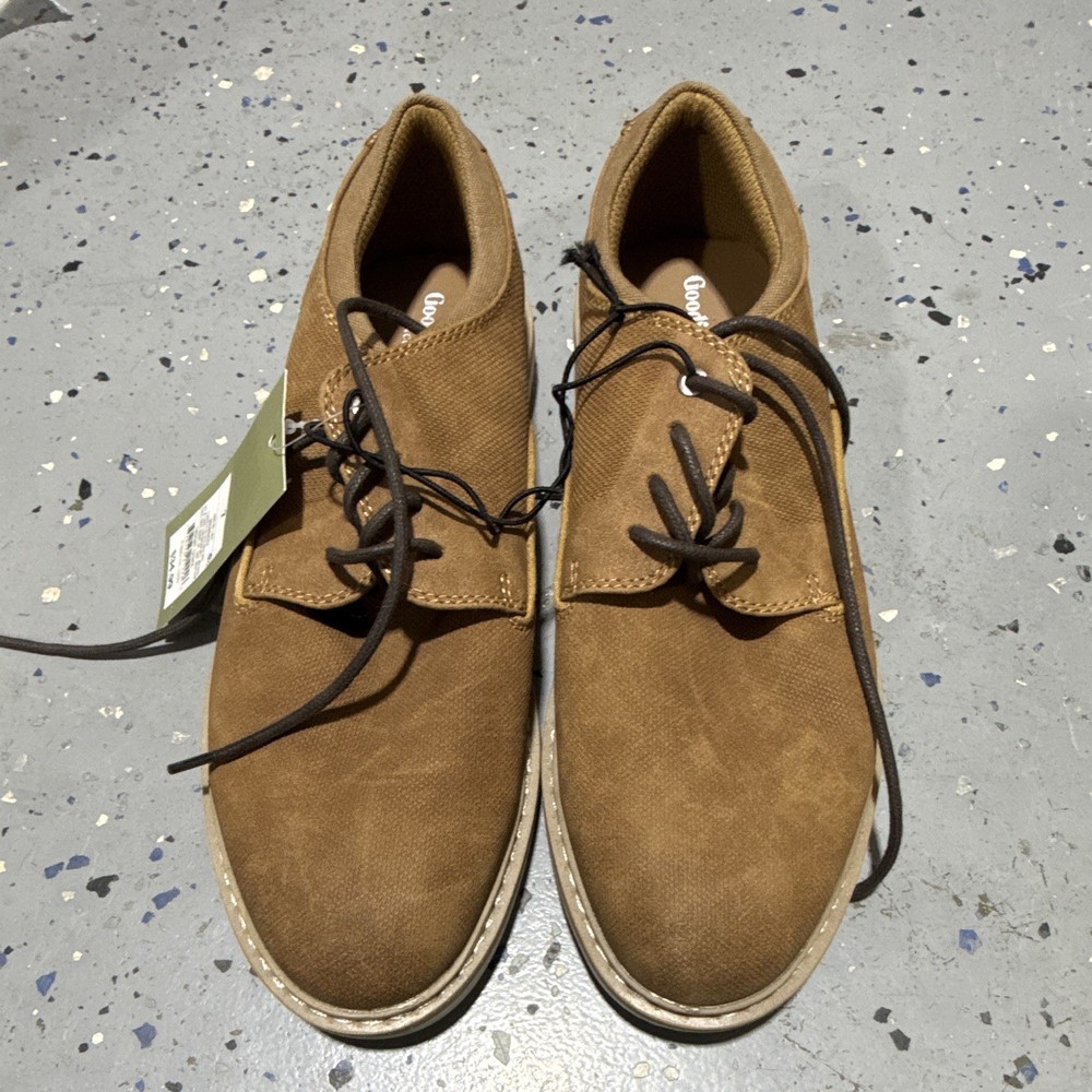 Goodfellow & Co Men’s Brown Canvas Lace-Up Casual Round Toe Shoes, Size 7