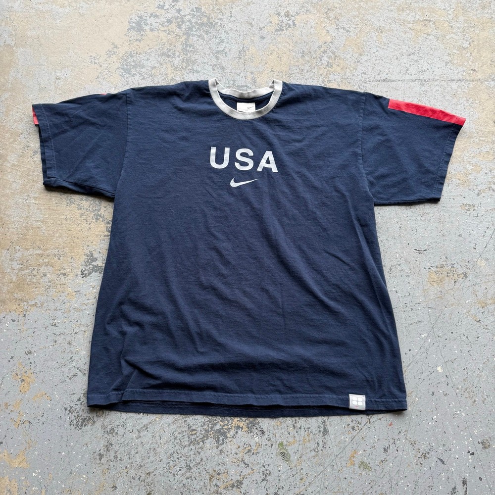 Vintage Y2K Nike USA Centerswoosh Tee XL
