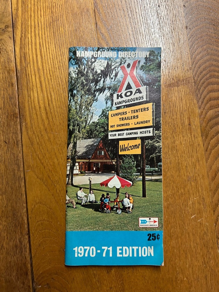 Vintage 1970-71 KOA Kampground  Directory Campground