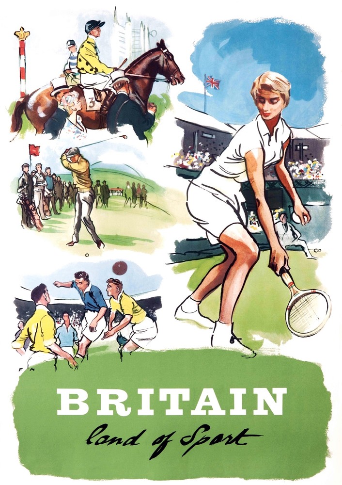 Decoration Poster.Home room art.Interior design.Britain Land of Sport.Horse.7224