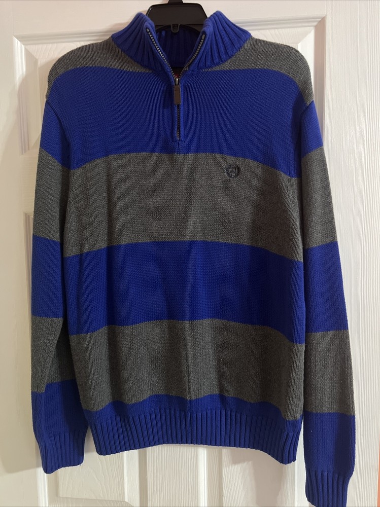 Chaps 1/4 Zip Long Sleeve Pullover Sweater Men's Extra Large