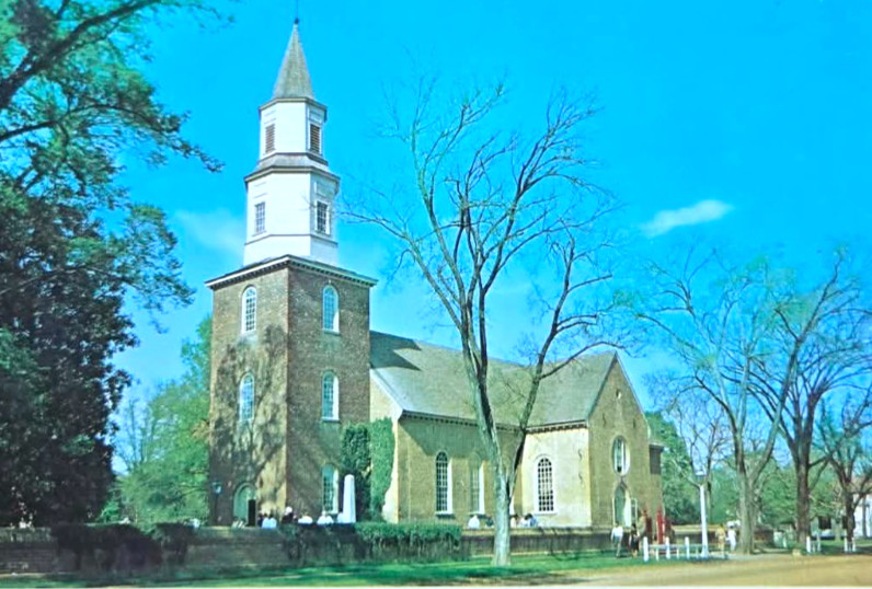 1950s Postcard Bruton Parish Church Williamsburg Virginia Next Day Shipping