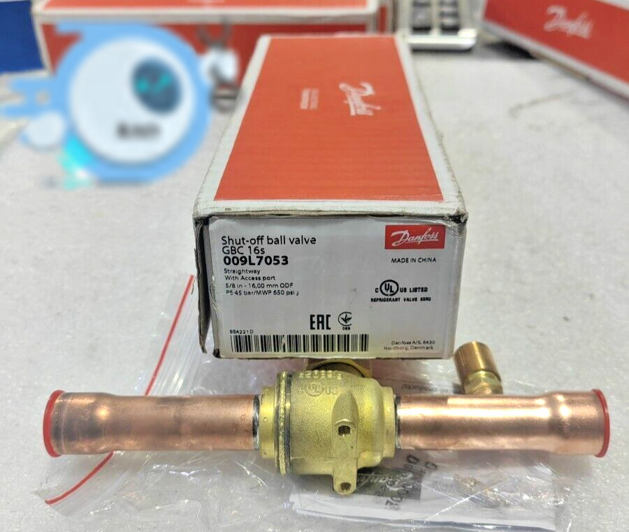 1PC- Danfoss 009L7053 Shut-off ball valve, GBC 16s, Solder, ODF, 5/8in- NEW~