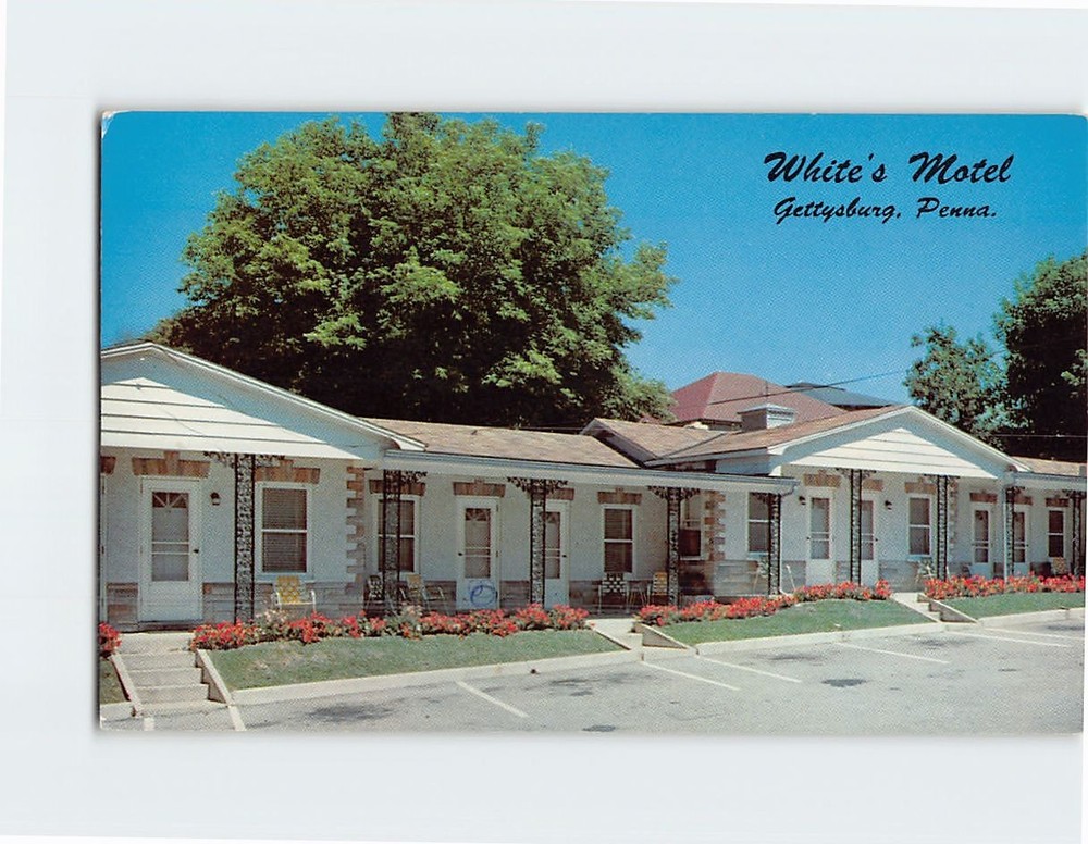 Postcard Whites Motel Gettysburg Pennsylvania USA