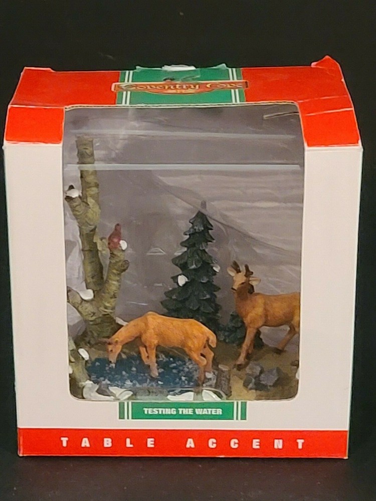 Lemax Coventry Cove Table Accent Christmas Deer Testing The Waters Year 2000-image