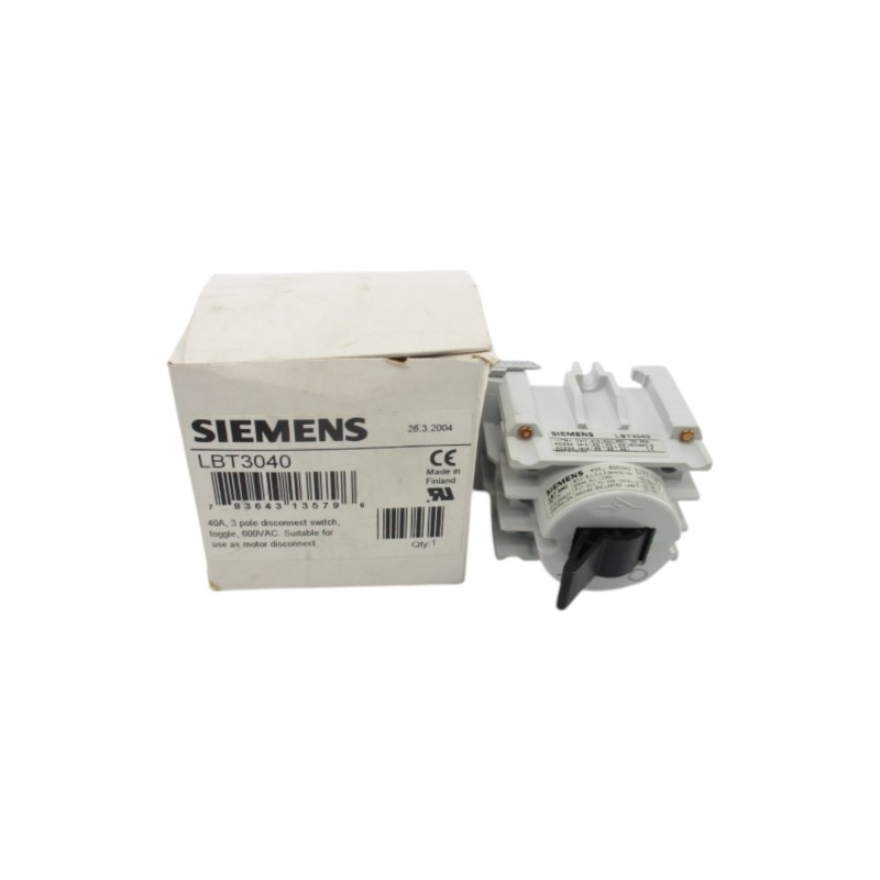 Siemens Lbt3040 600Vac 40A Nsmp