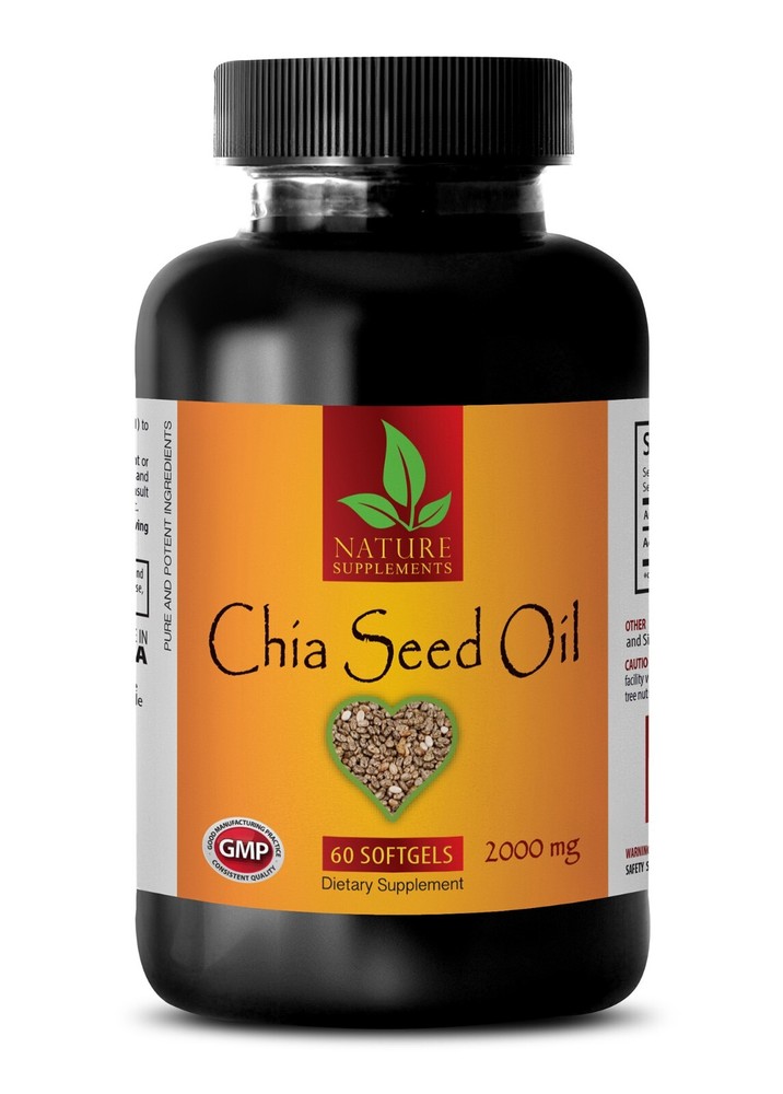 glow capsules for skin - CHIA SEED OIL - omega for skin balance 1 Bottle 60 Caps