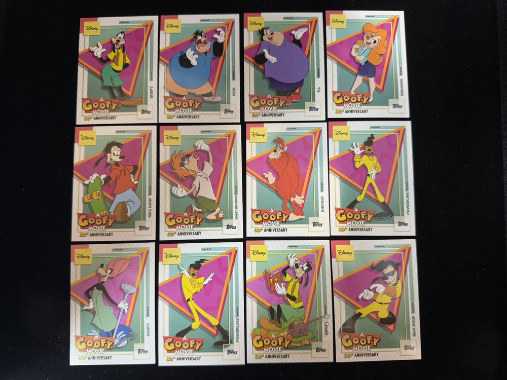 2026 Topps Disney Neon A Goofy Movie Insert Complete 1- 12 Card Set