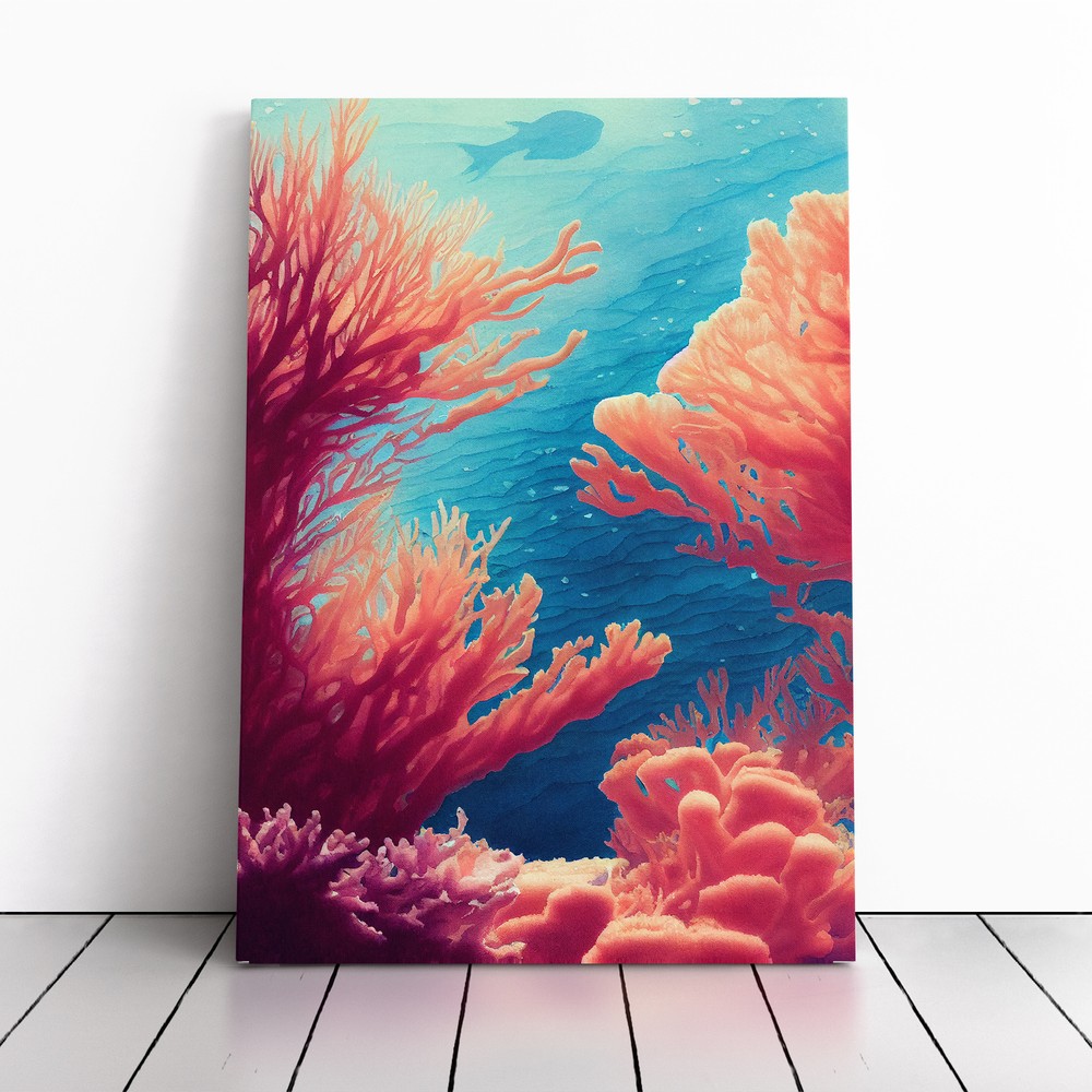 Stupendous Coral Reef Canvas Wall Art Print Framed Picture Home Office Decor