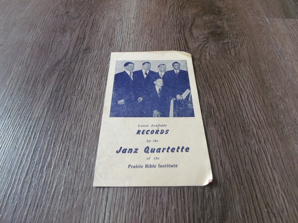 VINTAGE JANZ QUARTETTE RECORDS ORDER FORM BROCHURE